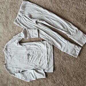 Goumi Kids Bamboo All Day Jogger Set Pajamas Size 4T Gray